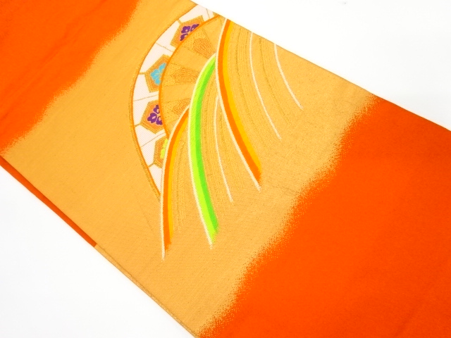 片輪車模様織り出し名古屋帯